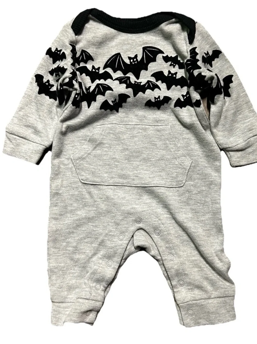 Baby Halloween Frankenstein Pumpkin Bats Jacket Footie Pajamas Size 0-3 Months